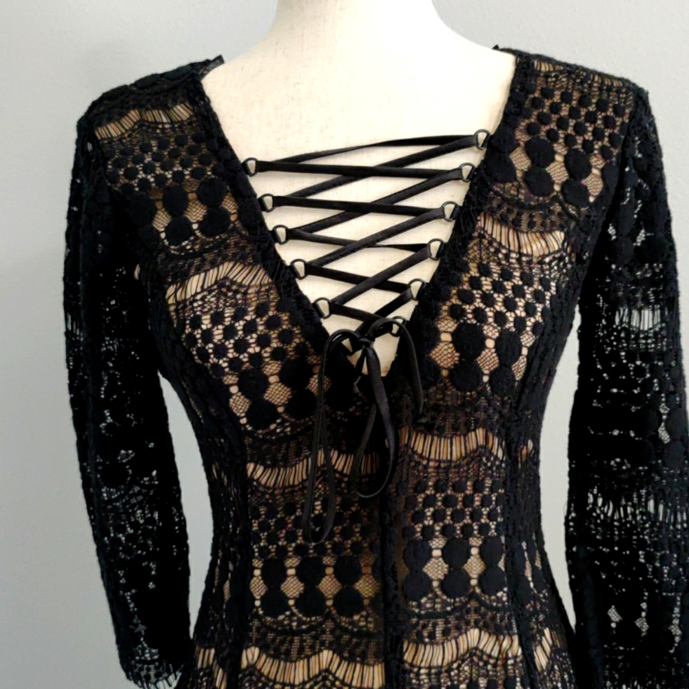 B. Darlin black lace dress size 3/4